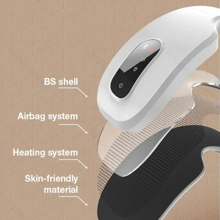 Smart Eye Massager with Heat & Bluetooth