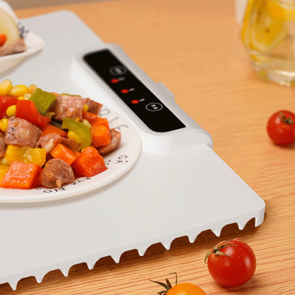 Foldable Electric Warming Tray – Portable Silicone Food Warmer Mat with Adjustable Temperature & Timer for Even Heating