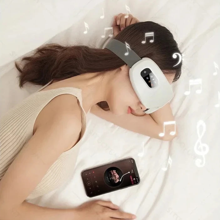 Smart Eye Massager with Heat & Bluetooth