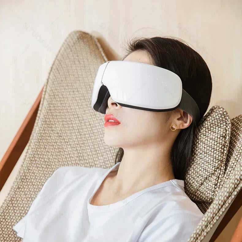 Smart Eye Massager with Heat & Bluetooth